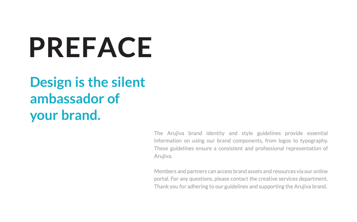 Arujiva brand guide page 3