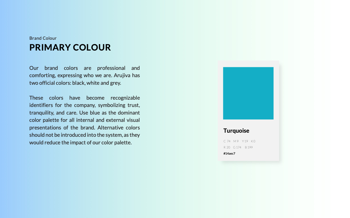 Arujiva brand guide page 18